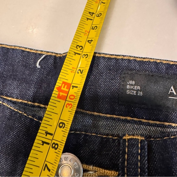 Armani Exchange Women’s “biker” Jeans Size 25 Cropped Zip Pockets - Picture 9 of 13